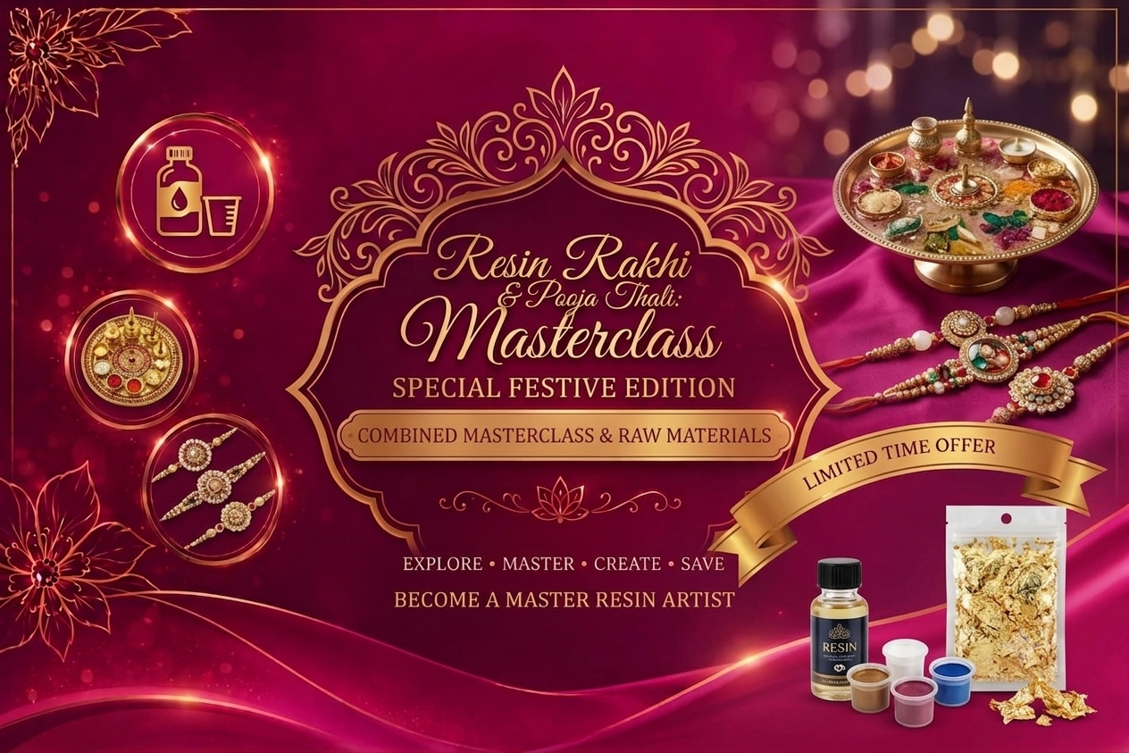 Resin rakhi and Pooja thali  Masterclass